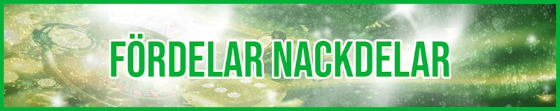 Fördelar Nackdelar banner