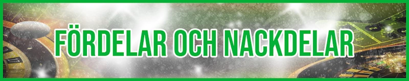 Fördelar och nackdelar banner
