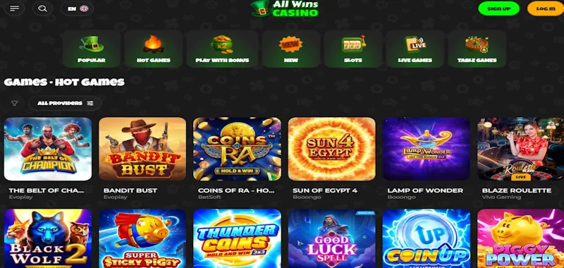 all wins casino screenshot