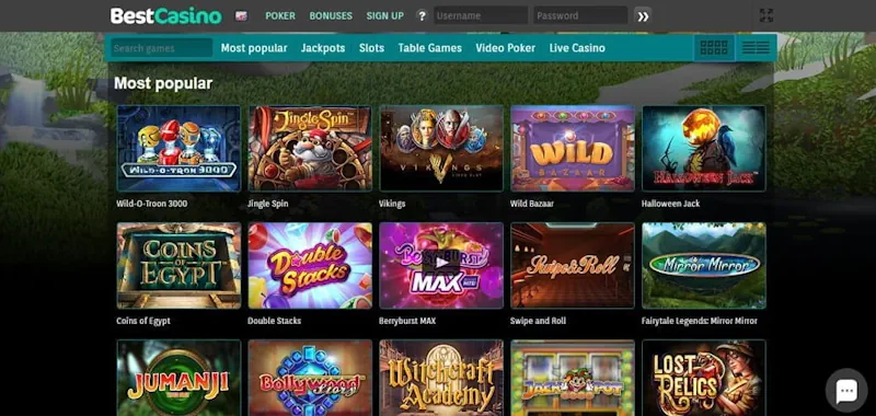 bestcasino casino screenshot