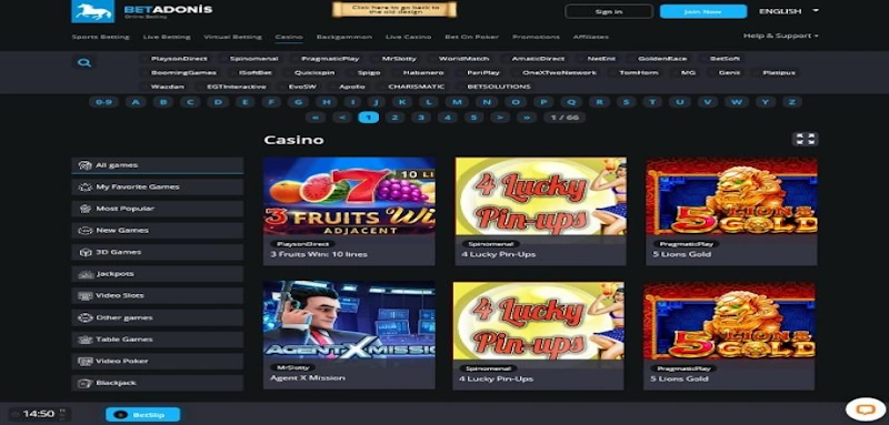 betadonis Casino screenshot