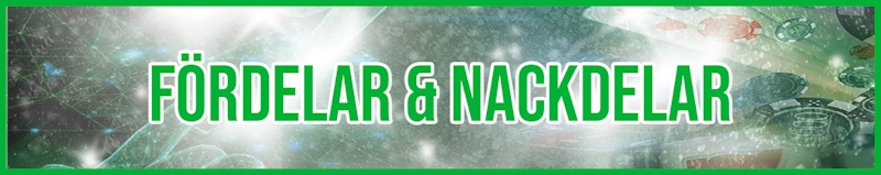 Fördelar och nackdelar banner