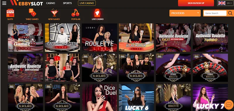 webbysolot live screenshot