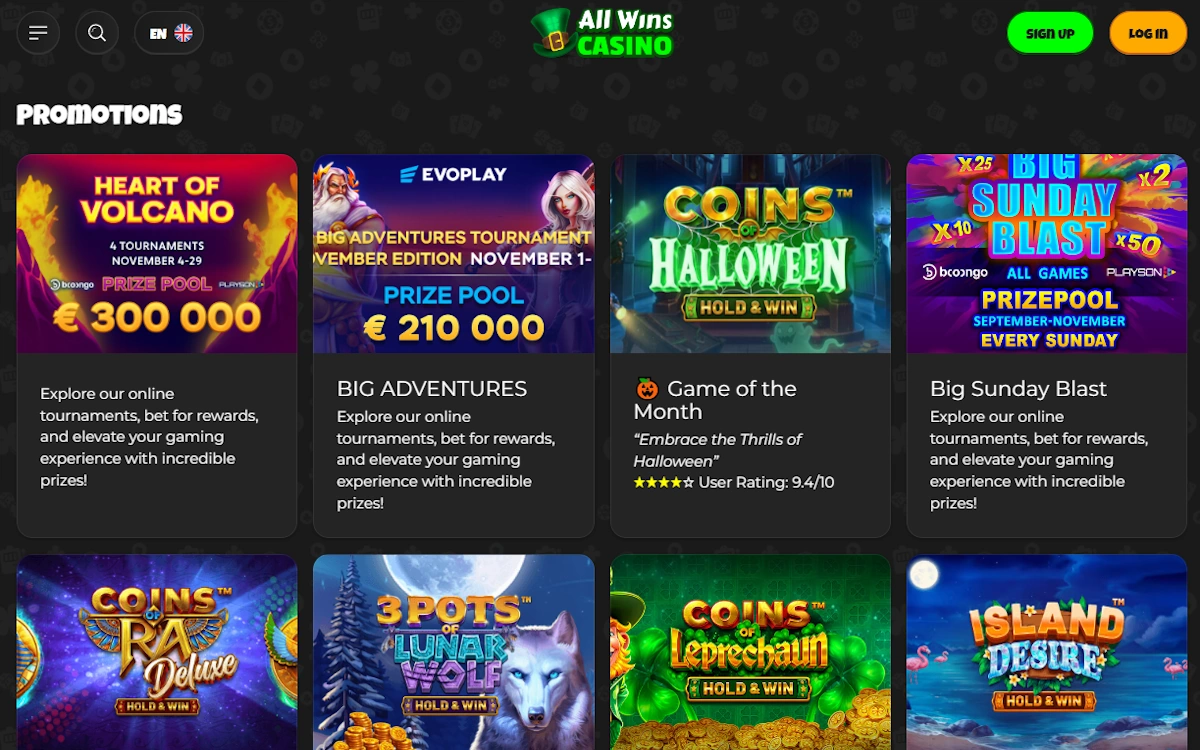 bonusar all wins casino