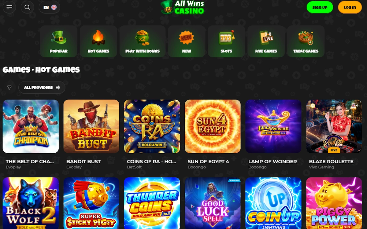 spel all wins casino