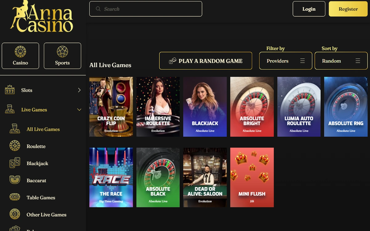live anna casino