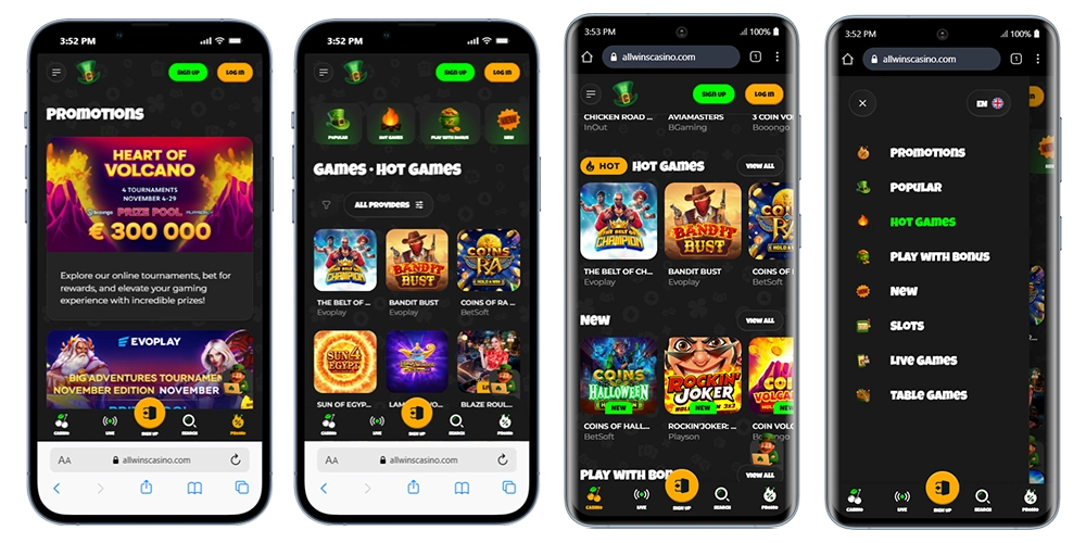 Mobilspel all wins casino