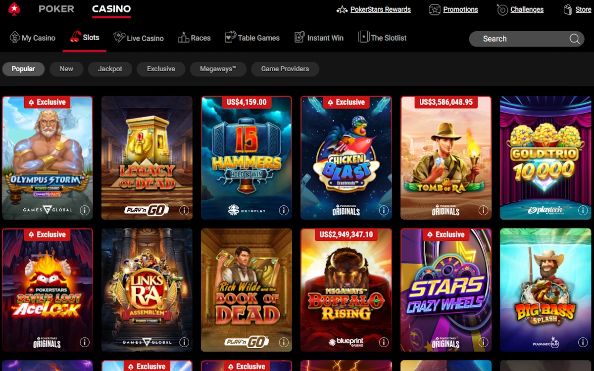 pokerstars slots