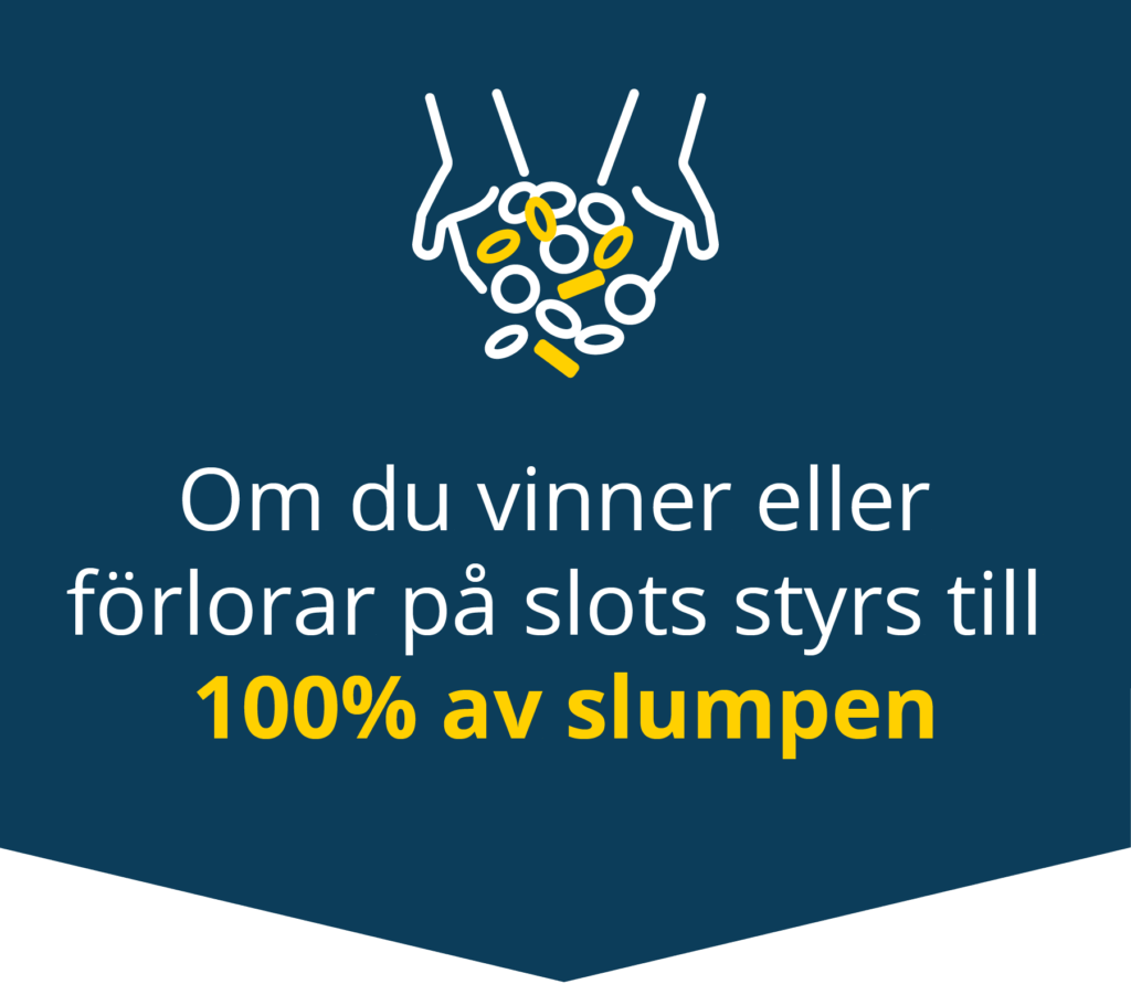 Slumpen avgör om man vinner eller förlorar på slots